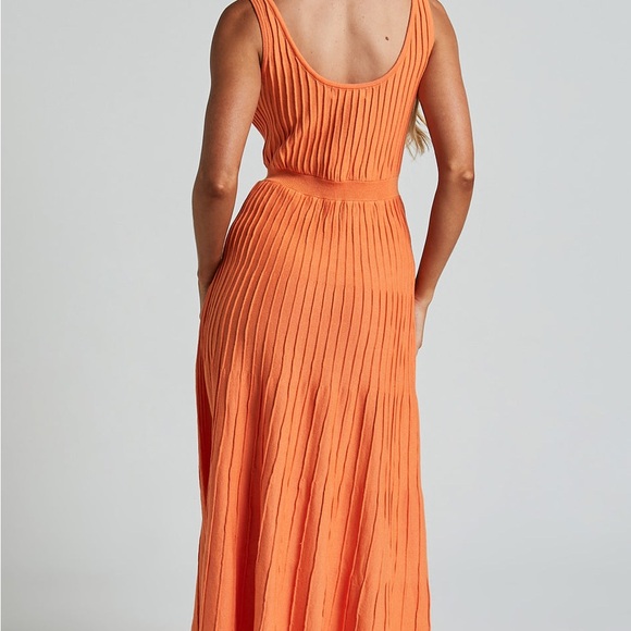 Showpo Vibrant Orange Ribbed Maxi Dress - Picture 3 of 6
